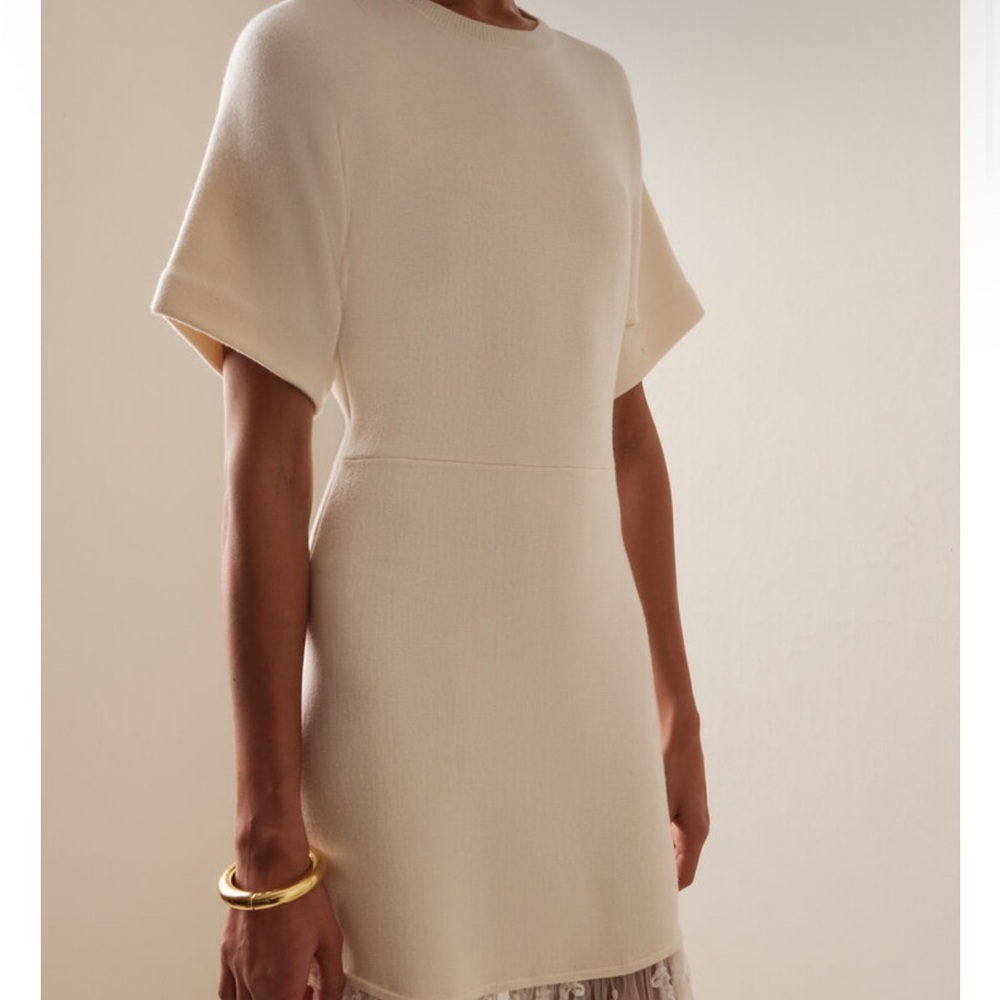 Sea New York Cream Midi Dress with Lace Skirt NEW WITH TAGS - Picture 2 of 4